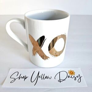 Ceramic XO Mug Metallic Gold Design 12‎ Oz Fringe Studio~F210.2
